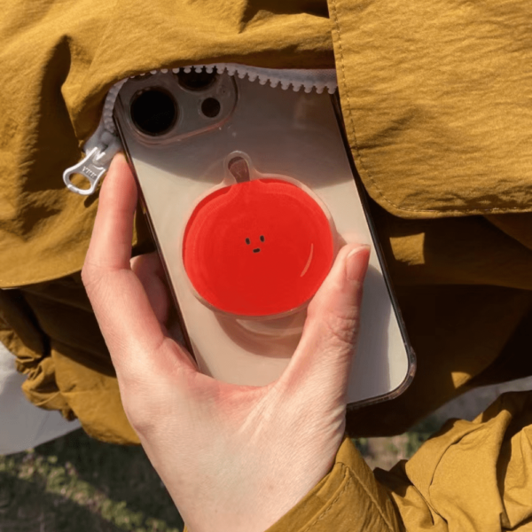 手機氣囊支架紅蘋果.png 【🍐水果 / 🐶動物】6款手機氣囊支架